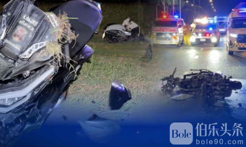 泰国素万那普机场摩托车连环撞击致2死3伤！